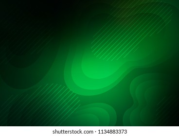 Dark Green vector background with straight lines. Glitter abstract illustration with colored sticks. Smart design for your business advert.