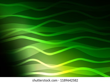 Dark Green vector background with straight lines. Blurred decorative design in simple style with lines. Smart design for your business advert.