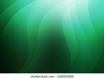 Dark Green vector background with straight lines. Lines on blurred abstract background with gradient. The pattern can be used as ads, poster, banner for commercial.