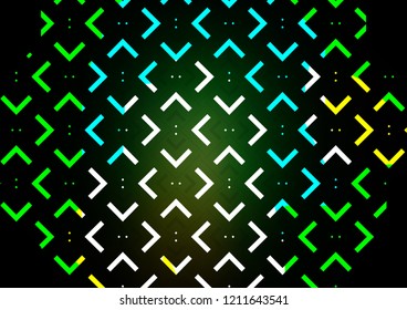 Dark Green vector background with straight lines. Shining colored illustration with narrow lines. The pattern can be used for websites.