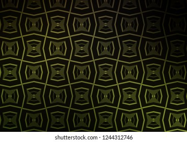 Dark Green vector background with straight lines. Shining illustration with lines on abstract template. Best design for your ad, poster, banner.