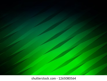 Dark Green vector background with straight lines. Modern geometrical abstract illustration with staves. The pattern can be used for websites.