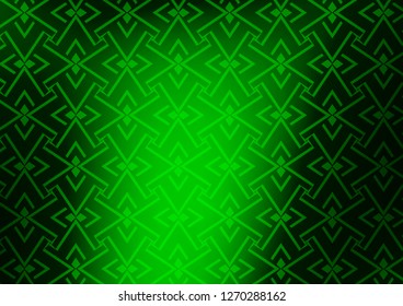 Dark Green vector background with straight lines. Lines on blurred abstract background with gradient. Best design for your ad, poster, banner.