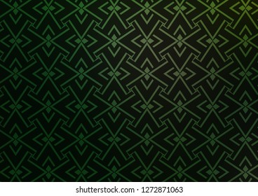 Dark Green vector background with straight lines. Shining illustration with lines on abstract template. Backdrop for TV commercials.