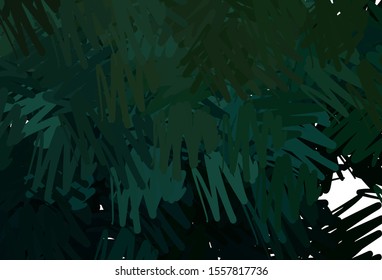 Dark Green vector background with straight lines. Glitter abstract illustration with colorful sticks. Pattern for ads, posters, banners.