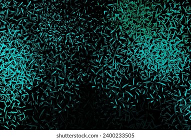 Fondo vector verde oscuro con líneas rectas. Ilustración colorida y brillante con líneas sobre una plantilla abstracta. Patrón para anuncios, afiches, banners.