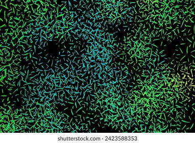 Fondo vector verde oscuro con líneas rectas. Ilustración colorida y brillante con líneas sobre una plantilla abstracta. Patrón de anuncios, folletos, folletos.