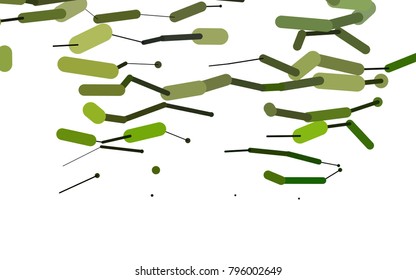 Dark Green vector background with straight lines. Shining colored illustration with rounded stripes. The pattern can be used for websites.
