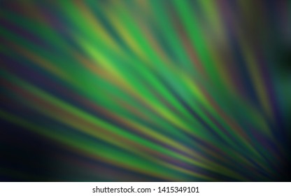 Dark Green vector background with stright stripes. Lines on blurred abstract background with gradient. Pattern for ads, posters, banners.