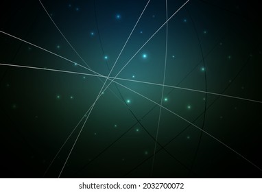 Borde vectorial verde oscuro con triángulos, círculos. Ilustración con un conjunto de círculos coloridos, triángulos. Diseño elegante para tapices.