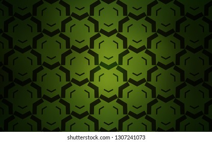 Dark Green vector background with wry lines. Geometric illustration in abstract style with gradient.  Pattern for your business design.