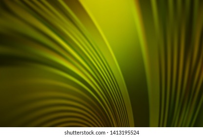 Dark Green vector background with wry lines. Geometric illustration in abstract style with gradient.  Template for cell phone screens.