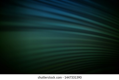Dark Green vector background with wry lines. Colorful illustration in simple style with gradient. Template for cell phone screens.