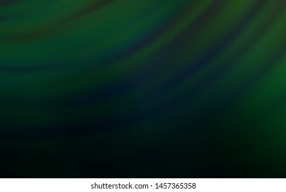 Dark Green vector background with wry lines. Colorful geometric sample with gradient lines.  Abstract design for your web site.