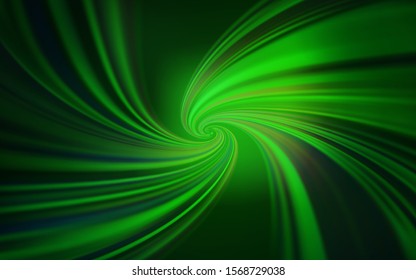 Dark Green vector background with wry lines. Colorful illustration in abstract style with gradient. Template for cell phone screens.