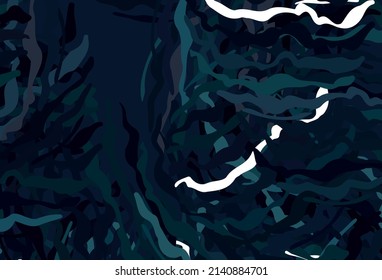 Dark Green vector background with wry lines. Shining colorful illustration in simple curve style. New composition for your brand book.