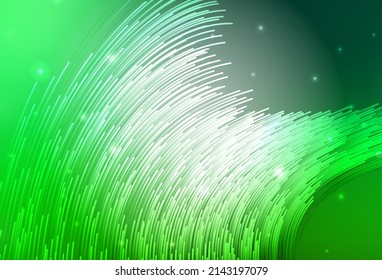 Dark Green vector background with wry lines. Smart illustration in abstract style with gradient lines.  Texture for booklets, leaflets.