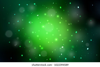 Dark Green vector background with xmas snowflakes. Modern geometrical abstract illustration with crystals of ice. The pattern can be used for year new  websites.