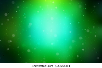 Dark Green vector background with xmas snowflakes. Modern geometrical abstract illustration with crystals of ice. The template can be used as a new year background.
