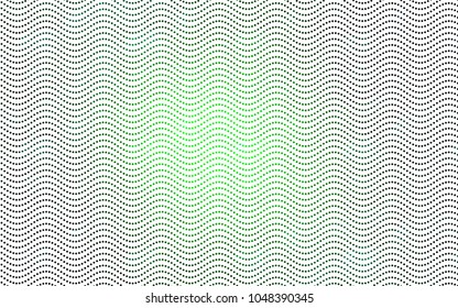 Dark Green vector banner with circles, spheres. Abstract spots. Background of Art bubbles in halftone style with colored gradient.