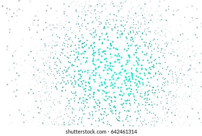 Dark Green vector banner with circles, spheres. Abstract spots. Background of Art bubbles in halftone style with colored gradient.