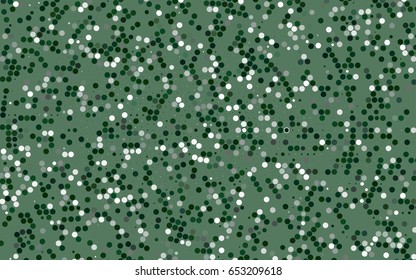 Dark Green vector banner with circles, spheres. Abstract spots. Background of Art bubbles in halftone style with colored gradient.