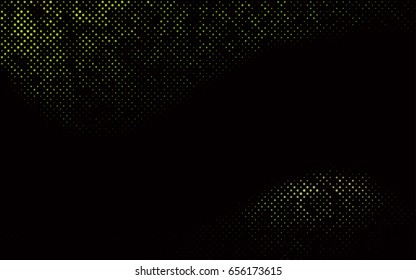 Dark Green vector banner with circles, spheres. Abstract spots. Background of Art bubbles in halftone style with colored gradient.