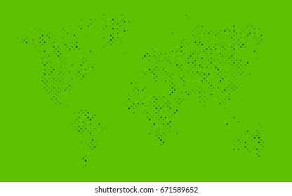 Dark Green vector banner with circles, spheres. Abstract spots. Background of Art bubbles in halftone style with colored gradient.