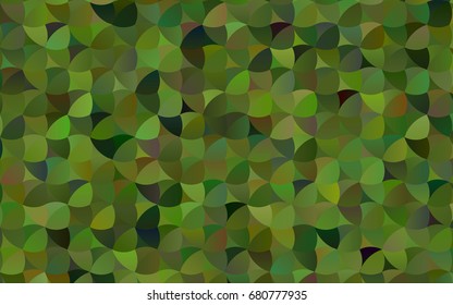 Dark Green vector banner with circles, spheres. Abstract spots. Background of Art bubbles in halftone style with colored gradient.