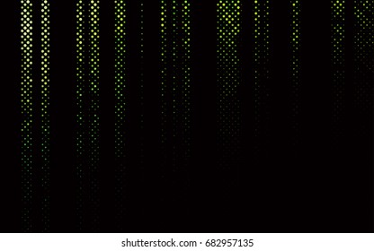 Dark Green vector banner with circles, spheres. Abstract spots. Background of Art bubbles in halftone style with colored gradient.