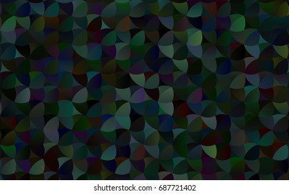 Dark Green vector banner with circles, spheres. Abstract spots. Background of Art bubbles in halftone style with colored gradient.