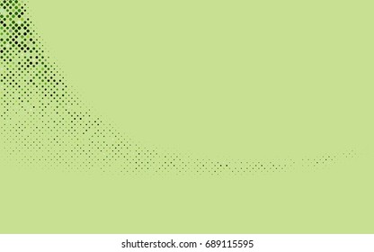 Dark Green vector banner with circles, spheres. Abstract spots. Background of Art bubbles in halftone style with colored gradient.