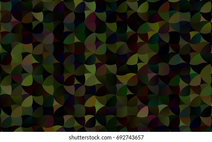 Dark Green vector banner with circles, spheres. Abstract spots. Background of Art bubbles in halftone style with colored gradient.