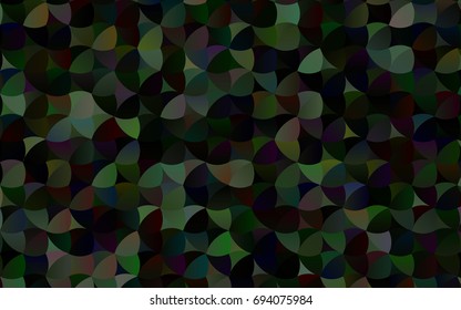 Dark Green vector banner with circles, spheres. Abstract spots. Background of Art bubbles in halftone style with colored gradient.