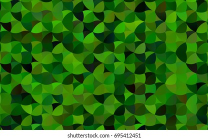 Dark Green vector banner with circles, spheres. Abstract spots. Background of Art bubbles in halftone style with colored gradient.