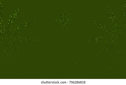 Dark Green vector banner with circles, spheres. Abstract spots. Background of Art bubbles in halftone style with colored gradient.