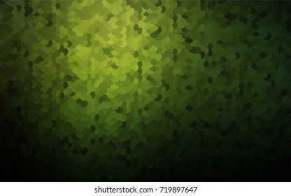 Dark Green vector banner with circles, spheres. Abstract spots. Background of Art bubbles in halftone style with colored gradient.