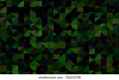 Dark Green vector banner with circles, spheres. Abstract spots. Background of Art bubbles in halftone style with colored gradient.