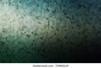 Dark Green vector banner with circles, spheres. Abstract spots. Background of Art bubbles in halftone style with colored gradient.