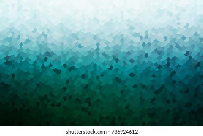 Dark Green vector banner with circles, spheres. Abstract spots. Background of Art bubbles in halftone style with colored gradient.