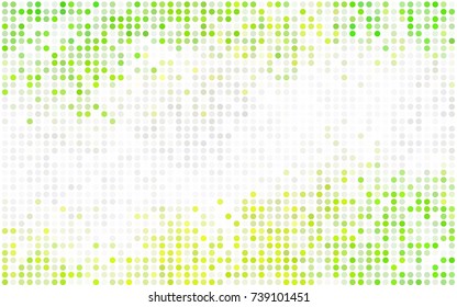 Dark Green vector banner with circles, spheres. Abstract spots. Background of Art bubbles in halftone style with colored gradient.