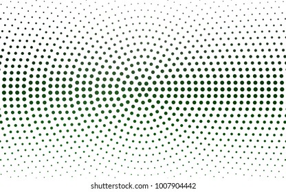Dark Green vector banners set of circles, spheres. Abstract spots. Art Background of bubbles in halftone style with colored gradient.