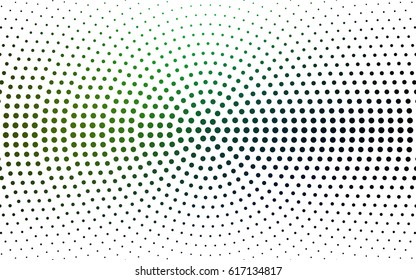 Dark Green vector banners set of circles, spheres. Abstract spots. Art Background of bubbles in halftone style with colored gradient.