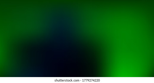 Dark Green vector blur background. Colorful abstract illustration with blur gradient. Background for mobile phones.