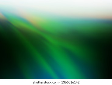 Dark Green vector blur pattern. A completely new color illustration in a bokeh style. A completely new template for your design.
