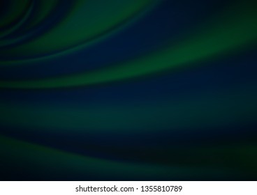 Dark Green vector blurred background. A completely new color illustration in a bokeh style. The background for your creative designs.