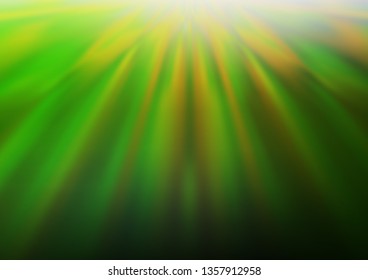Dark Green vector blurred background. A completely new color illustration in a bokeh style. The background for your creative designs.