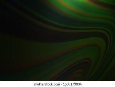 Dark Green vector blurred background. A completely new color illustration in a bokeh style. Brand new design for your business.