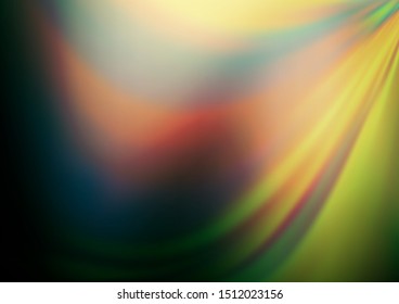Dark Green vector blurred background. Creative illustration in halftone style with gradient. Brand new style for your business design.