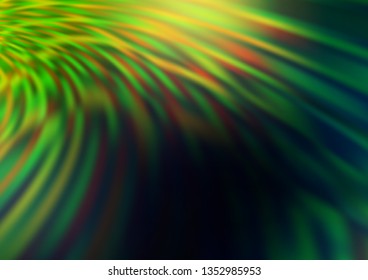 Dark Green vector blurred bright background. Colorful illustration in blurry style with gradient. The template can be used for your brand book.